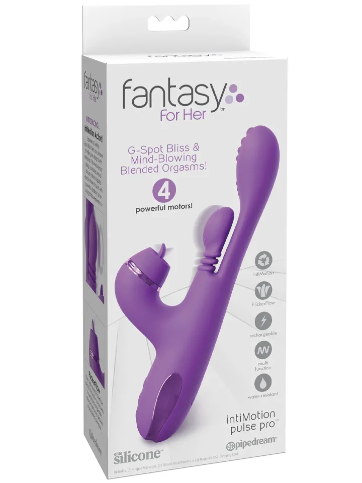 Pipedream Fantasy For Her Intimotion Pulse Pro - Triušio vibratorius su besisukančiu liežuviu 6