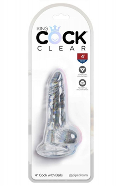 Pipedream King Cock Clear 10 cm - Mažas dildo 3