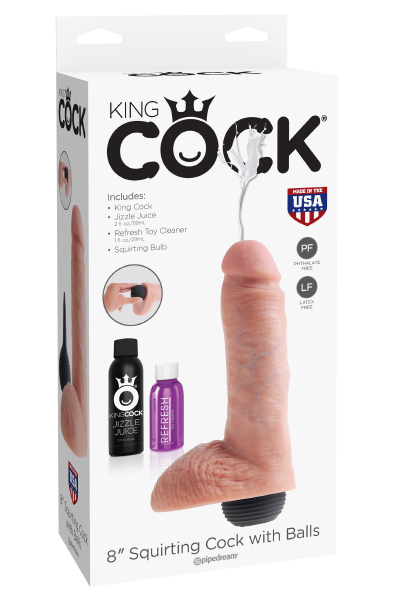 Pipedream King Cock Squirting Cock With Balls 20 cm - Gurkšnoti dildo 2