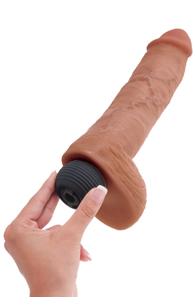 Pipedream King Cock Squirting Cock with Balls Tan 25cm - Gurkšnoti dildo 2