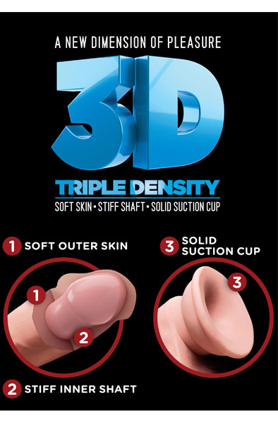 Pipedream King Cock Triple Density 25 cm - Gyvenimo dildo 3