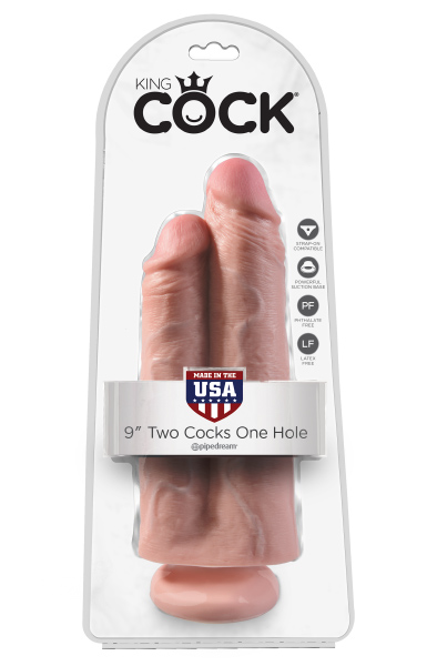 Pipedream King Cock Two Cocks One Hole 25 cm - Dvigubas dildo 2