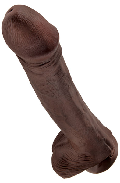 Pipedream King Cock With Balls Brown 33 cm - Xl dildo 4