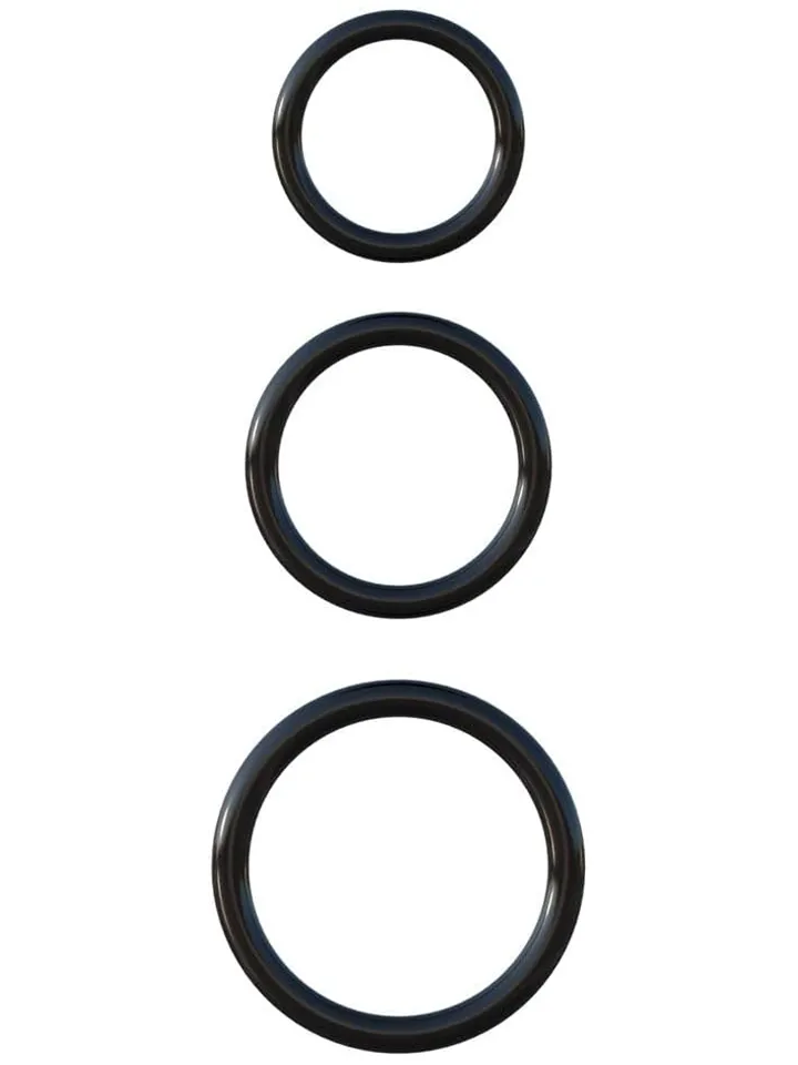 Pipedream Silicone 3-ring Stamina Set - Gaidžio žiedo rinkinys 1