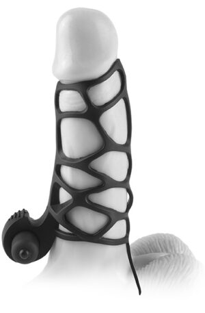 Pipedream X-tensions Extreme Silicone Power Cage - Vibruojanti varpos rankovė 1