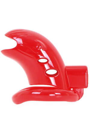 Plastic Chastity Cage Red - Skaistybės narvas 1