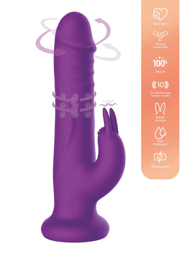 Playhouse Rotating Beads Rabbit Vibrator - Triušio vibratorius 1 [full]