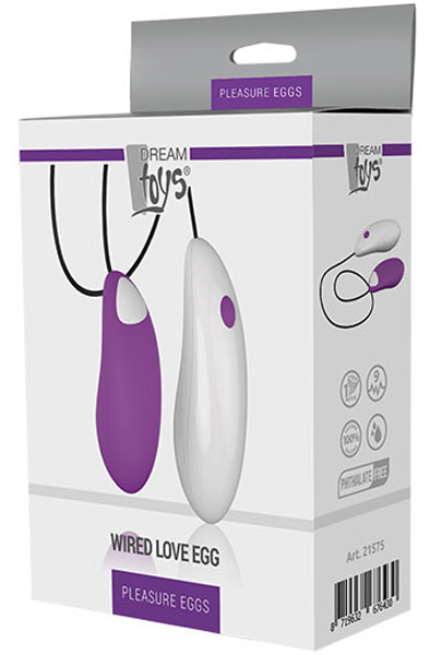 Pleasure Eggs Wired Love Egg Purple - Vibruojantis kiaušinis 2