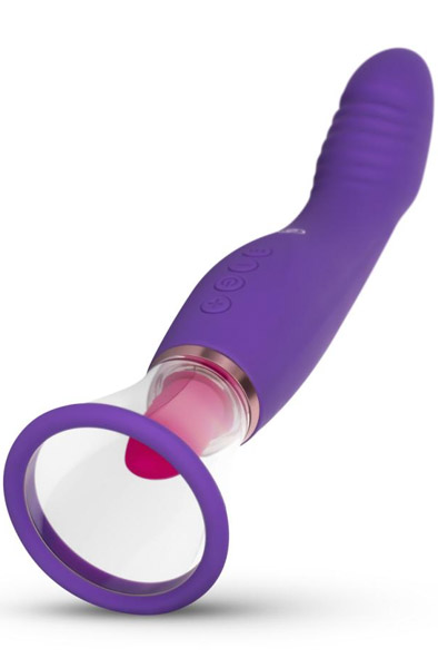Pleasure Pump With G-Spot Vibrator Purple - Vibratorius 2