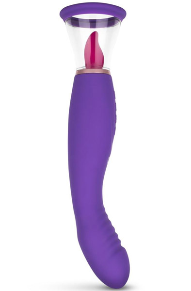 Pleasure Pump With G-Spot Vibrator Purple - Vibratorius 3