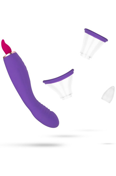Pleasure Pump With G-Spot Vibrator Purple - Vibratorius 4