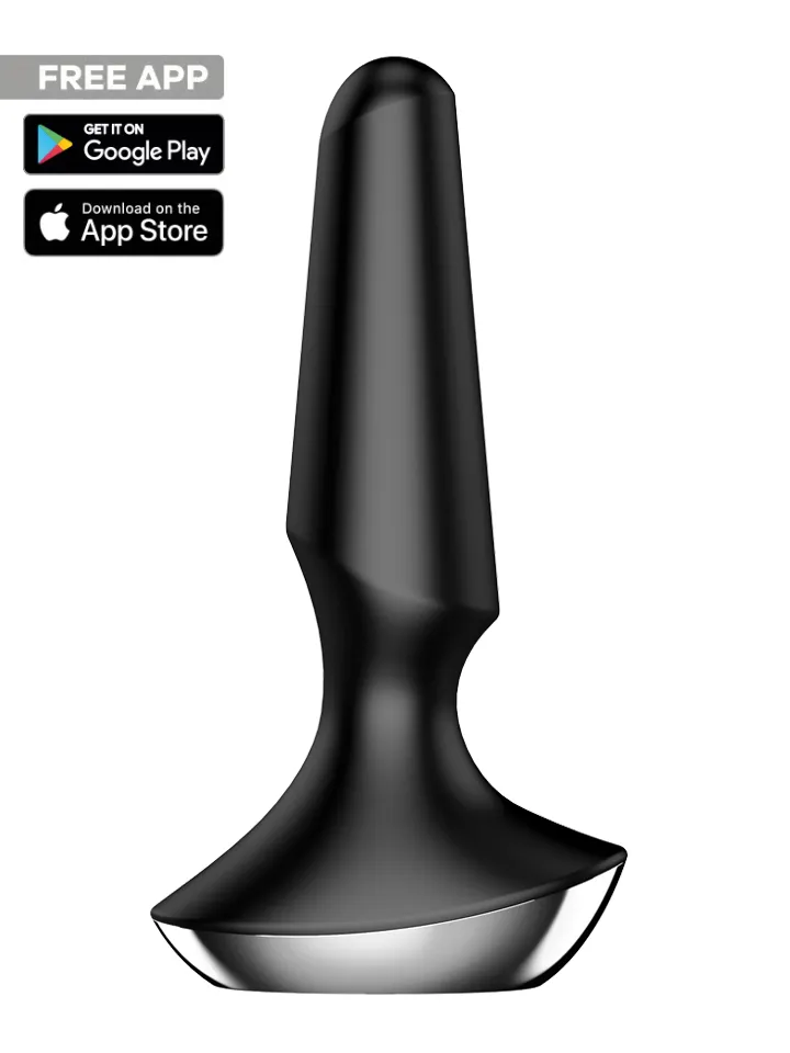 Plug-ilicious 2 Black Bluetooth & App - Vibruojantis analinis kištukas 1 [full]