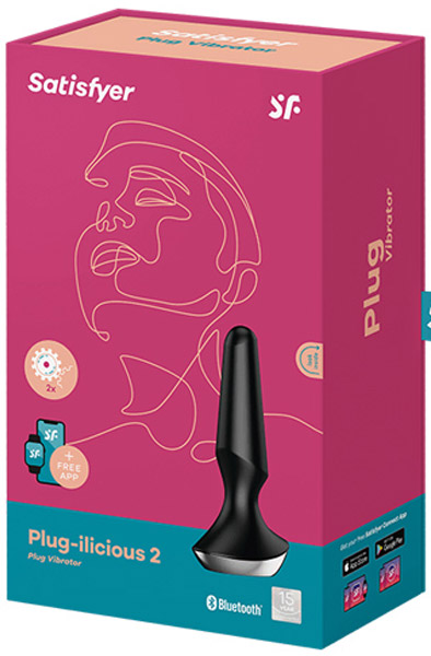 Plug-ilicious 2 Black Bluetooth & App - Vibruojantis analinis kištukas 4