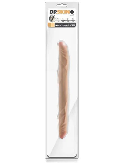 Posable Double Dong Beige 35,5 cm - Dvigubas dildo 4