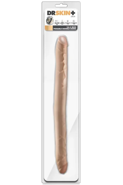 Posable Double Dong Beige 42 cm - Dvigubas dildo 5