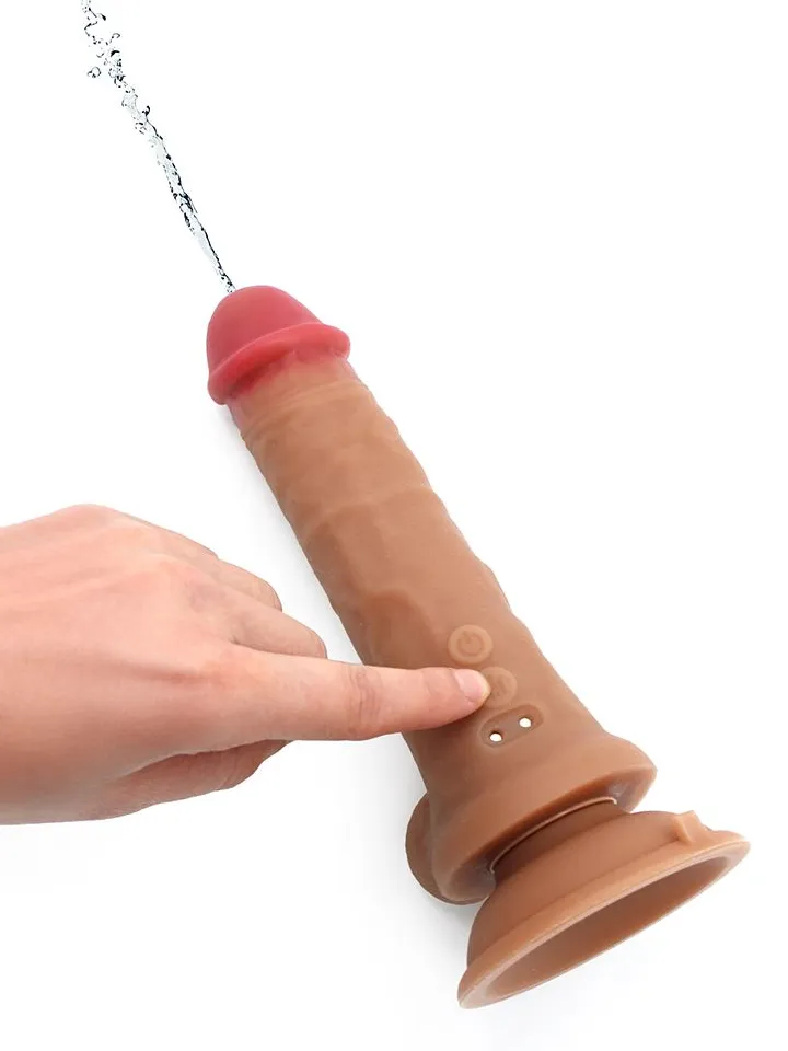 Power Squirt Vibration Dildo With Remote 23 cm - Gurkšnoti dildo 3 [full]