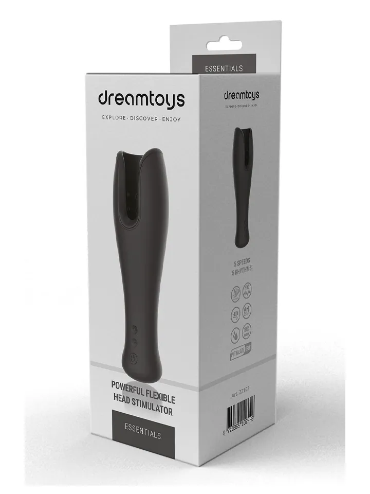 Powerful Flexible Head Stimulator Black - Vibruojantis masturbatorius 4