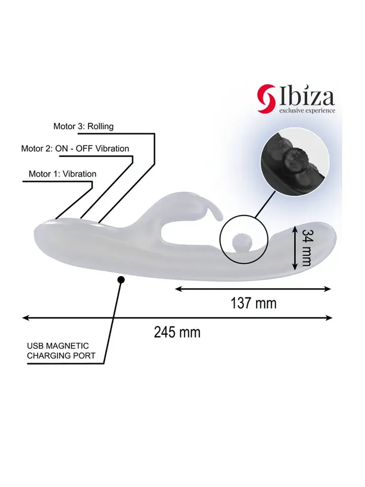 Powerful Rabbit Vibrator With Rolling Pearl - Triušio vibratorius 3 [full]