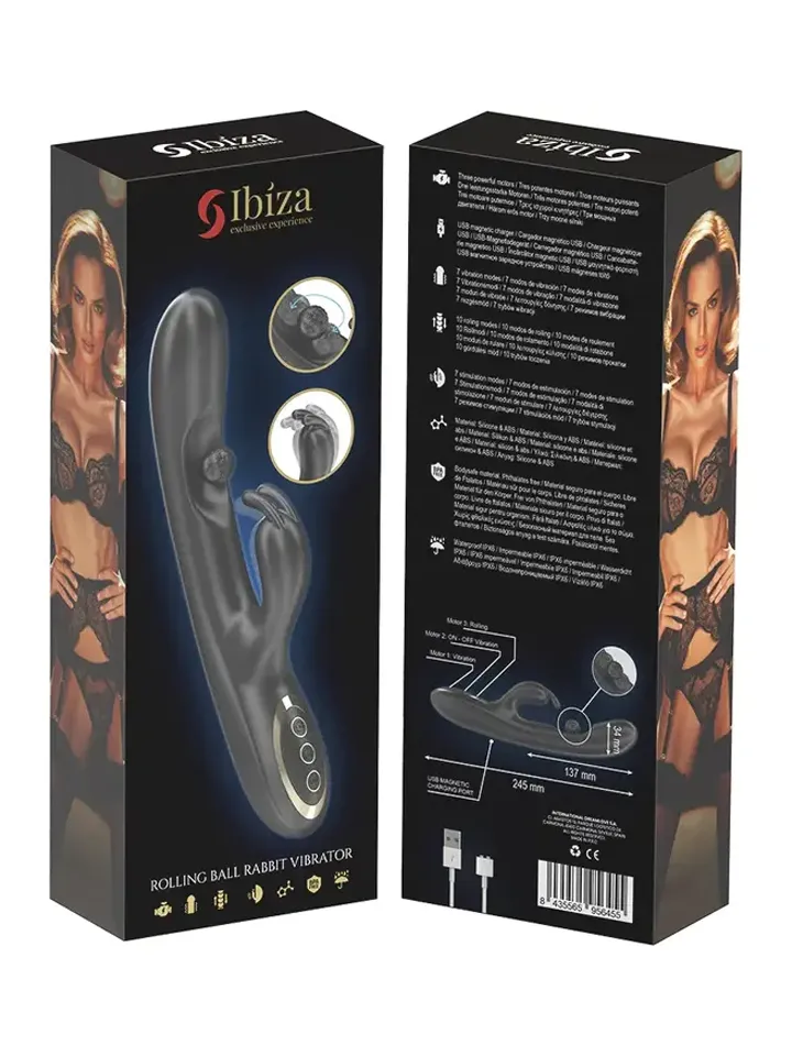 Powerful Rabbit Vibrator With Rolling Pearl - Triušio vibratorius 4 [full]
