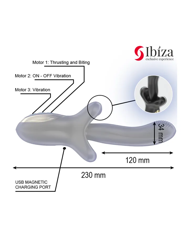 Powerful Vibrator With Thrusting & Biting Effect - Triušio vibratoriai 4 [full]
