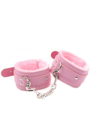 Premium Fur Lined Wrist Restraints Pink - Antrankiai 1