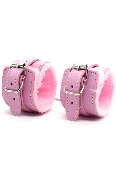 Premium Fur Lined Wrist Restraints Pink - Antrankiai 2