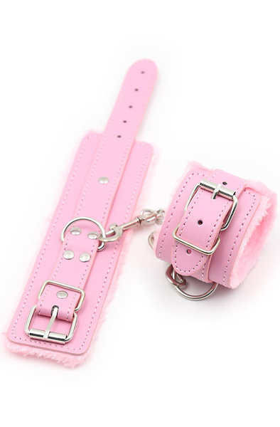 Premium Fur Lined Wrist Restraints Pink - Antrankiai 4
