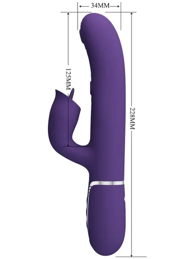 Pretty Love Rabbit Vibrator With Licking - Triušio vibratorius 2