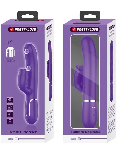 Pretty Love Rabbit Vibrator With Licking - Triušio vibratorius 4