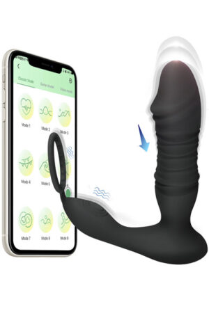 Prostate Massager With Thrusting & App - Prostatos vibratorius su varpos žiedu 1