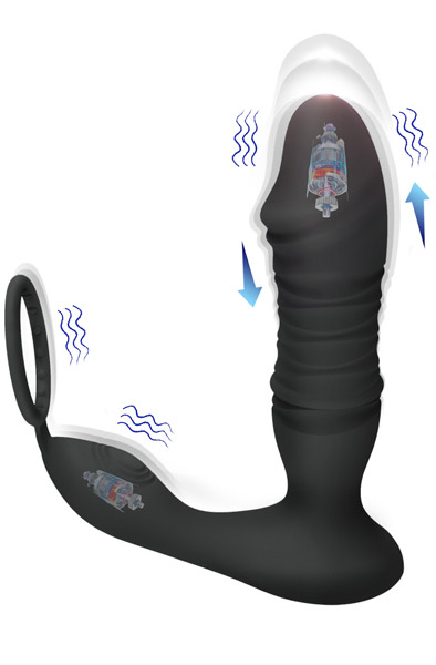Prostate Massager With Thrusting & App - Prostatos vibratorius su varpos žiedu 2