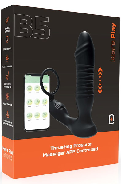Prostate Massager With Thrusting & App - Prostatos vibratorius su varpos žiedu 4