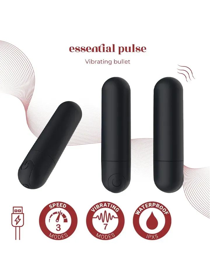 Pulse Rechargeable Vibrating Bullet - Kulkos vibratorius 1 [full]