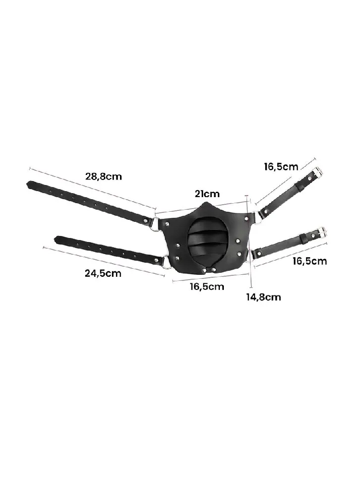 Punk Style Adjustable Mask - BDSM kaukė 3 [full]