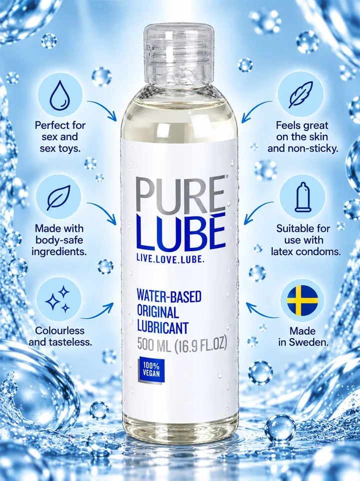 Pure Lube Water-Based Lubricant 500 ml - Vandens pagrindo lubrikantas 2 [full]