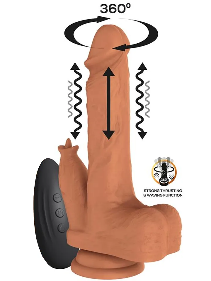 Quintus Thrusting, Waving & Vibration Dildo 23 cm - Vibruojantis dildo 1