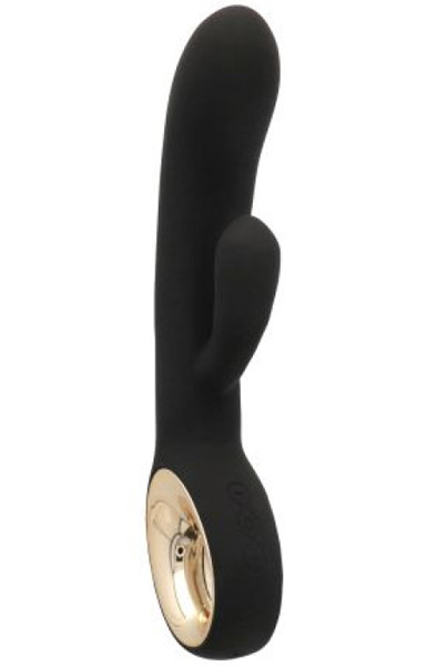 Rabbit Vibrator Handy Two Touch Grip Black - Triušio vibratorius 2