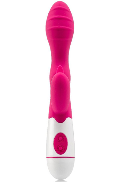 Rabbit Vibrator USB-Rechargeable Pink 20 cm - Triušio vibratorius 2