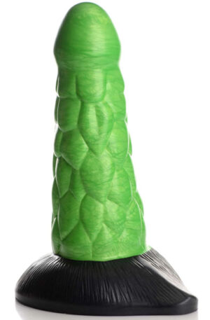 Radioactive Reptile Thick Scaly Silicone Dildo 19 cm - Dragon dildo 1