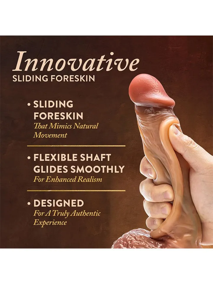 Raphael Sliding Foreskin Dildo With Balls 24 cm - Gyvenimo dildo 3 [full]