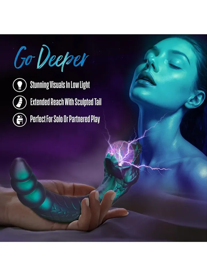 Rattle Snake Glowing Plasma Globe - Dragon dildo 2 [full]