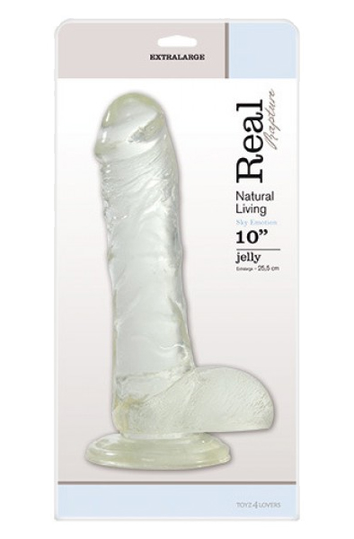 Real Rapture Jelly Dildo Clear 25,5 cm - Dildo 3