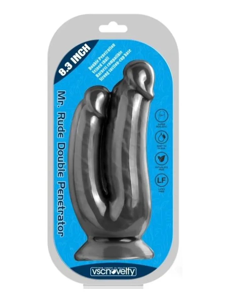 Realistic Penis Double Penetration Black 21 cm - Dvigubas dildo 3 [full]