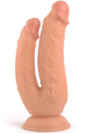 Realistic Penis Double Penetration Flesh 21 cm - Dviguba dildo dozė 1