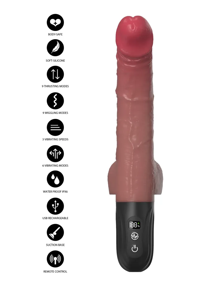 Realistic Thrusting & Wiggling Vibrator - Vibruojantis dildo 2 [full]