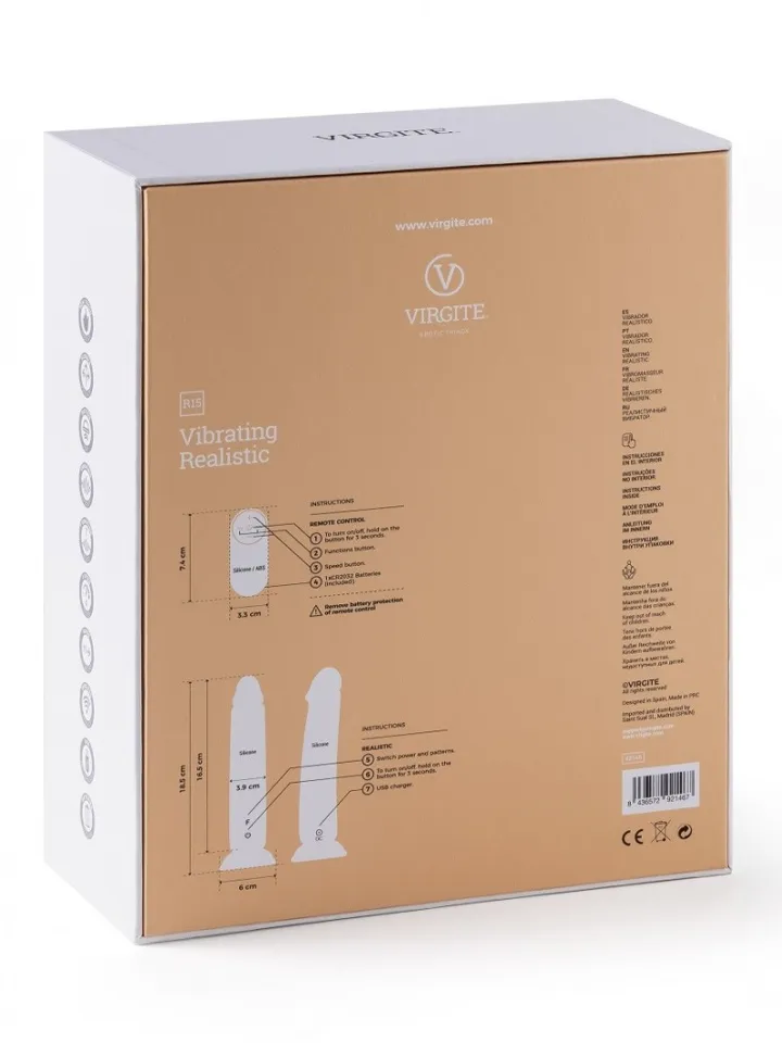 Realistic Vibrating Dildo With Remote 18,5 cm - Vibruojantis dildo 5 [full]