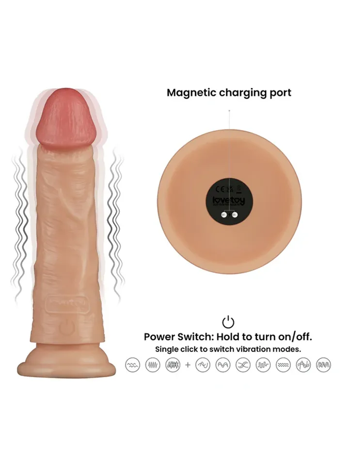Realistic Vibrating Power Cock 18 cm - Vibruojantis dildo 2 [full]