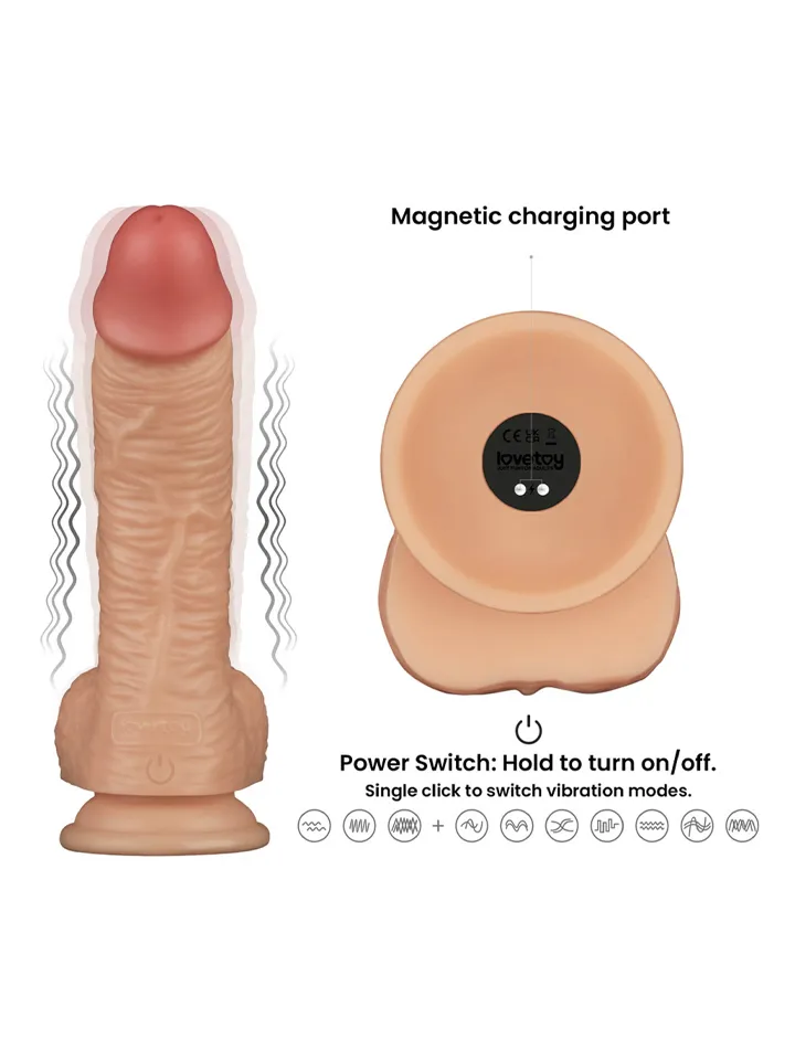 Realistic Vibrating Power Cock 22 cm - Vibruojantis dildo 2 [full]