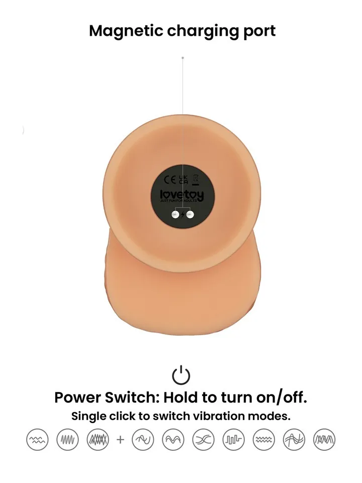 Realistic Vibrating Power Cock 23,6 cm - Vibruojantis dildo 3 [full]