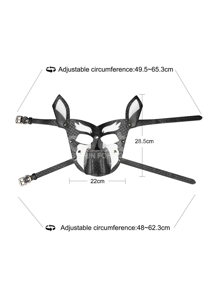 Rebellion Reign Howl Pup Mask White - BDSM kaukė 2 [full]